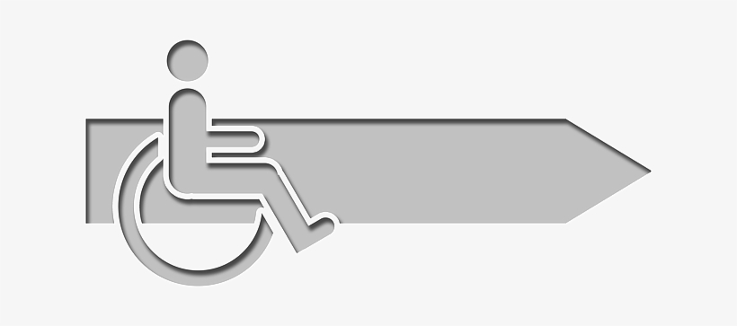 Arrow Direction Wheelchair Handicap Disabl - Disability, transparent png #1617777