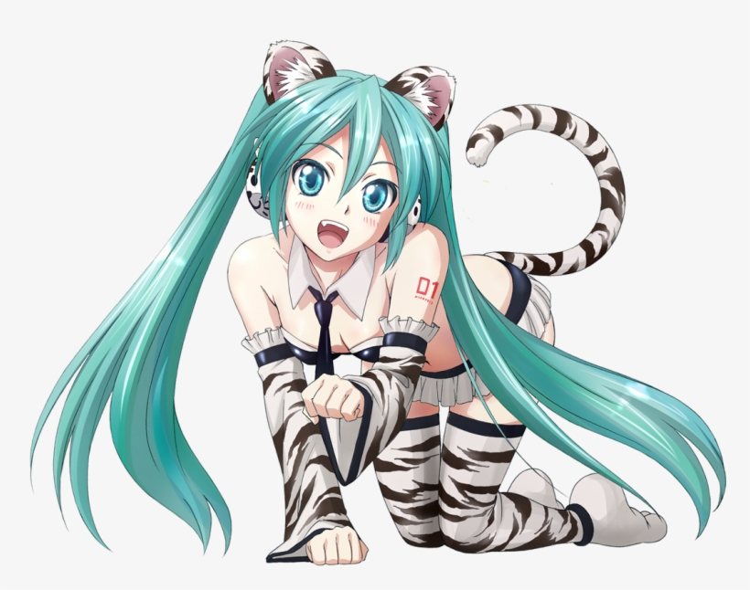 Hatsune Miku - Hatsune Miku Tiger, transparent png #1618059