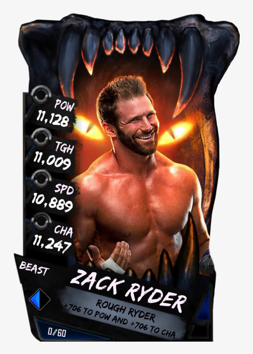Zackryder S4 16 Beast - Wwe Supercard Beast Cards, transparent png #1618079