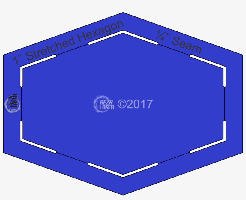 Hexagon Stretched 1″ Inch Acrylic Template Keyhole - Diagram, transparent png #1618231