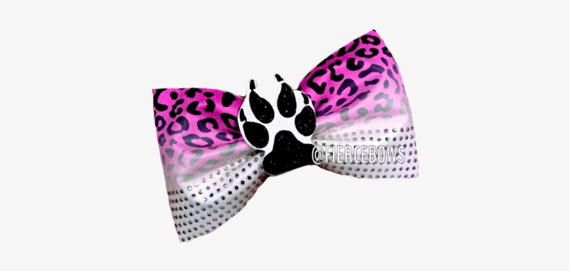 Jungle Fever Rhinestone And 3d Center Tailless Bow - Cheerleading, transparent png #1618355