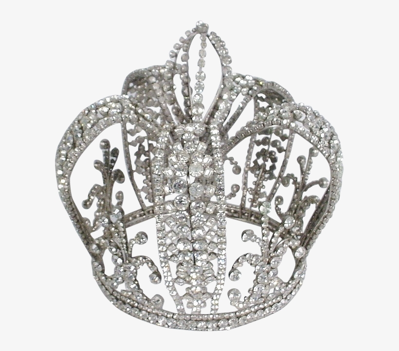 Graphic Library Stock Grandest Jeweled Crown Huge Vintage - Rhinestone, transparent png #1618655
