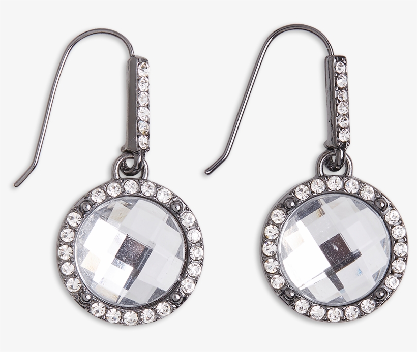 Rhinestone Earrings Metal - Earring, transparent png #1619123