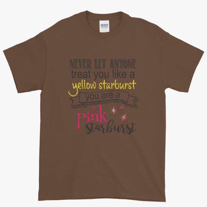 Short Sleeve T-shirt Pink Starburst Not Yellow Starburst - Shirt, transparent png #1619248
