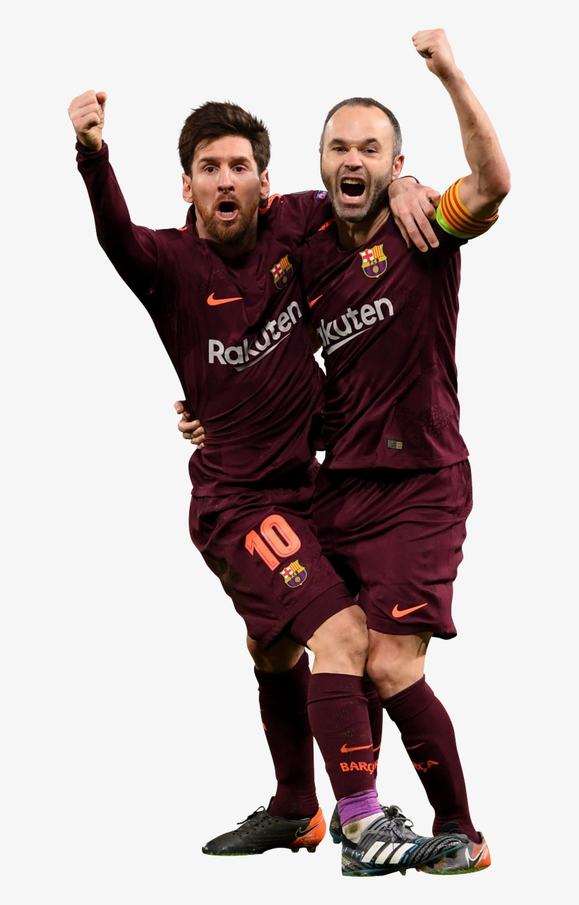 Footyrenders On Twitter - Messi And Iniesta Png, transparent png #1619579