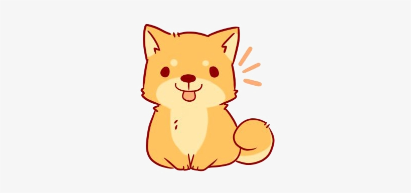 Shiba Inu Drawing Chibi Sticker Cartoon - Shiba Inu Puppy Drawing, transparent png #1619965