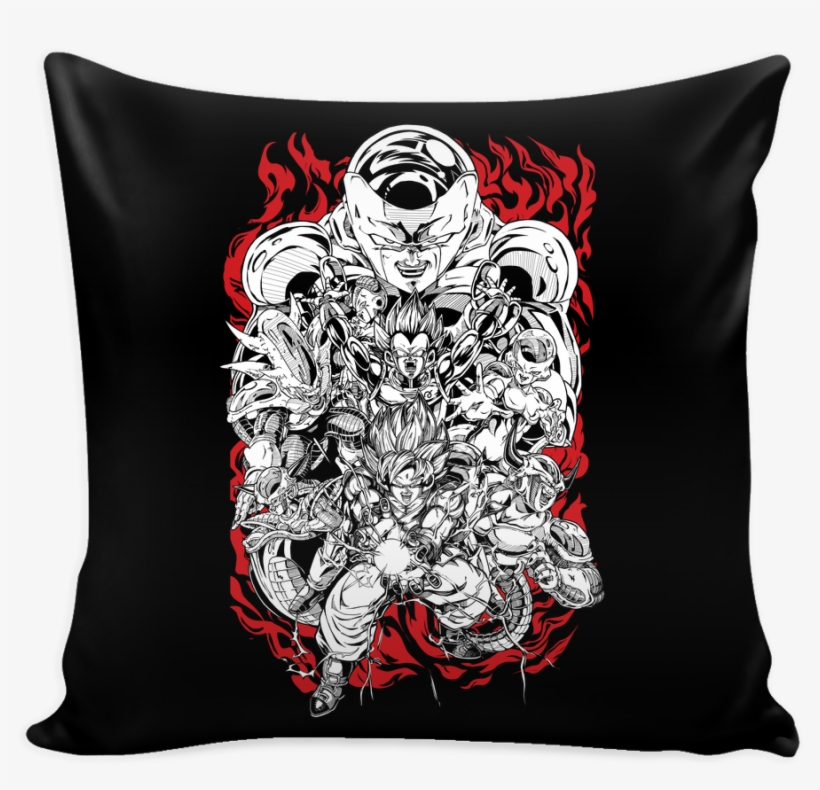 Super Saiyan Goku Vegeta Vs Frieza Pillow Cover 16"- - Pillow, transparent png #1620593