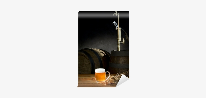 Beer Still Life On The Table With Old Beer Kegs Tap - Beer, transparent png #1620974