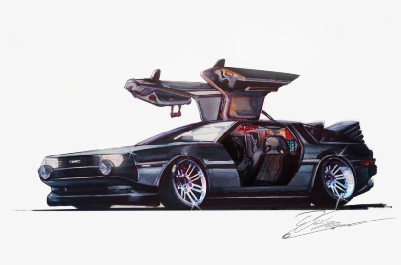 Download Scale Model Clipart Delorean Dmc-12 Model - Delorean Draw, transparent png #1621039