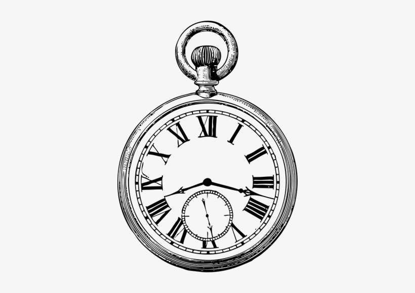 Pocket Watch Vector Graphics Alice In Wonderland Pocket - Pocket Watch Drawing Easy, transparent png #1621305