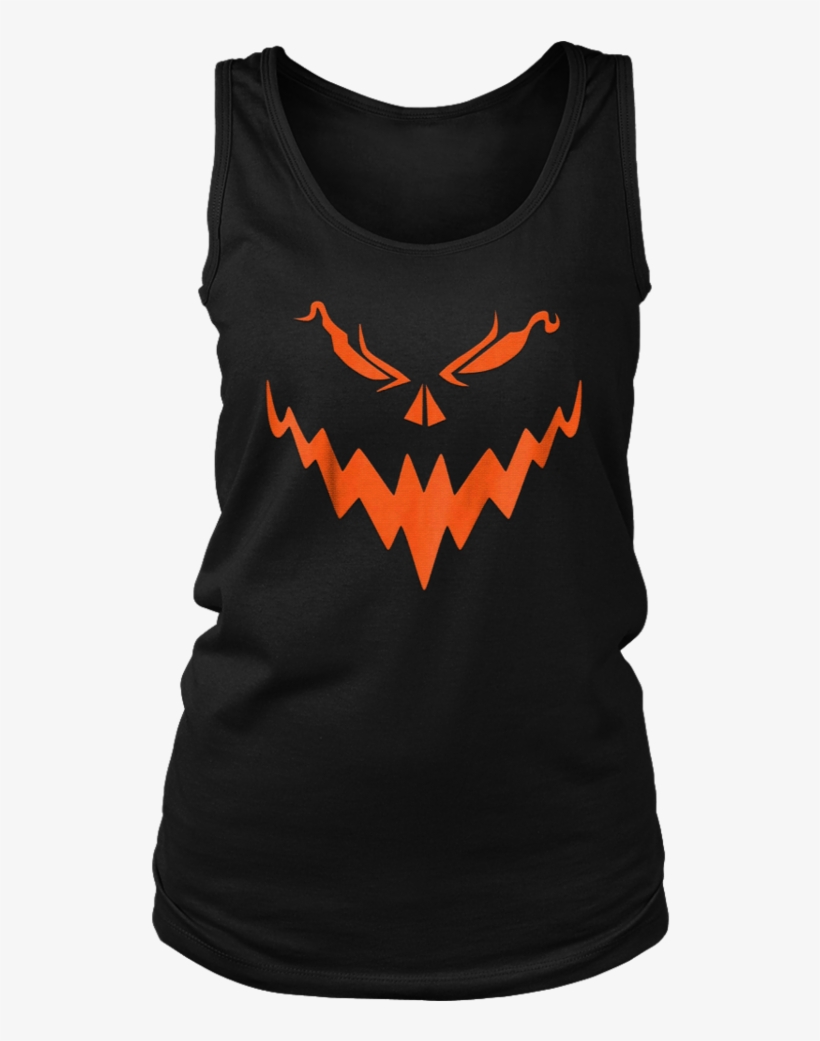 Halloween Pumpkin Face Scary Pumpkin Creepy Halloween - T-shirt, transparent png #1621915