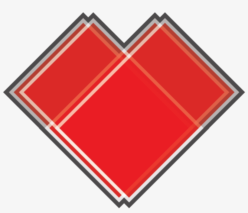 8-bit Heart - Decal, transparent png #1622236