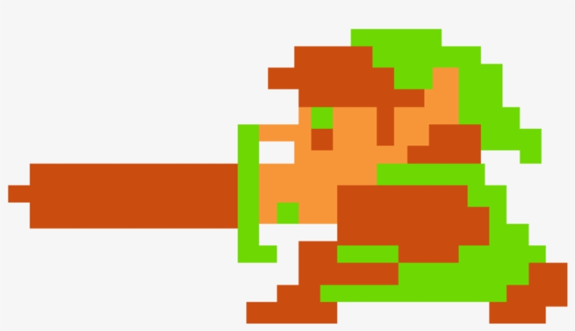 8 Bit Zelda Png Jpg Black And White Download - Legend Of Zelda 8 Bit Link, transparent png #1622291