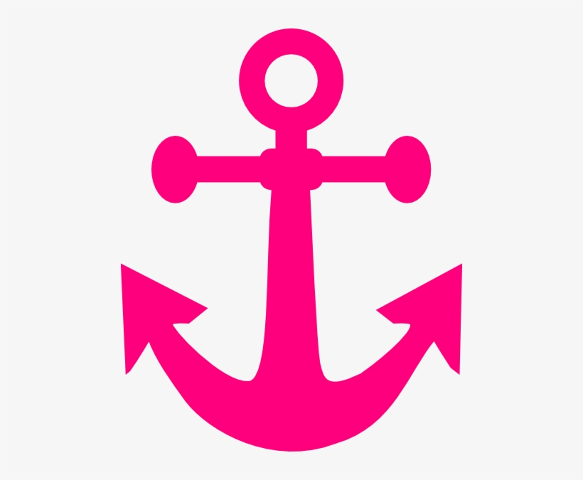 Hot Pink Anchor Clip Art At Clker - Anchor Clip Art, transparent png #1622503