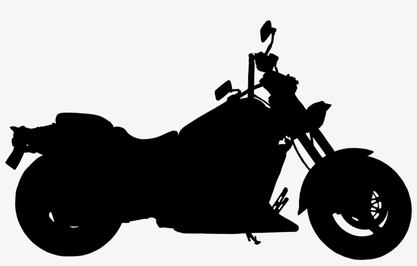 Biker Clipart Silhouette - Motorcycle Silhouette, transparent png #1622744
