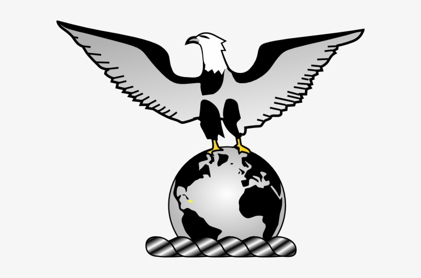 Eagle Over Globe Clip Art At Clker - Globe, transparent png #1622772