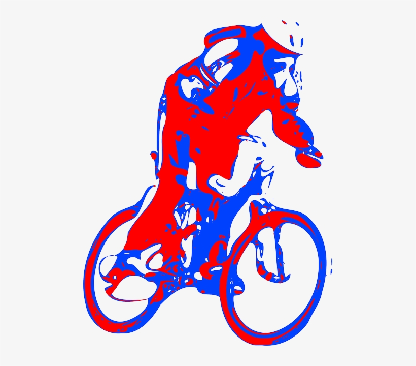 Red, Blue, Cartoon, Bike, Bicycle, Sports, Biker, transparent png #1622794