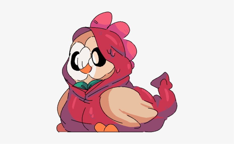 Rowlet In A Dragon Onesie - Drawing, transparent png #1622868