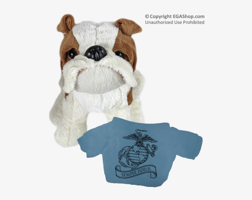 This Adorable Plush, Bull Dog Is Wearing A Hydro Blue - Semper Gumby, transparent png #1623161