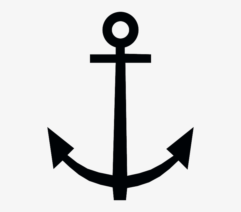 Black And White Anchor Free Vector Graphic Anchor Anchorage - Anchor Clip Art, transparent png #1623243