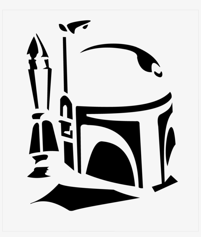 Boba Fett Svg Free - Cool Star Wars Stencil, transparent png #1623423