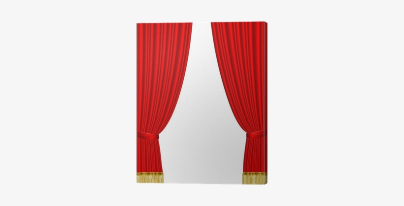 Red Stage Curtain Isolated On White - Window Valance, transparent png #1623577