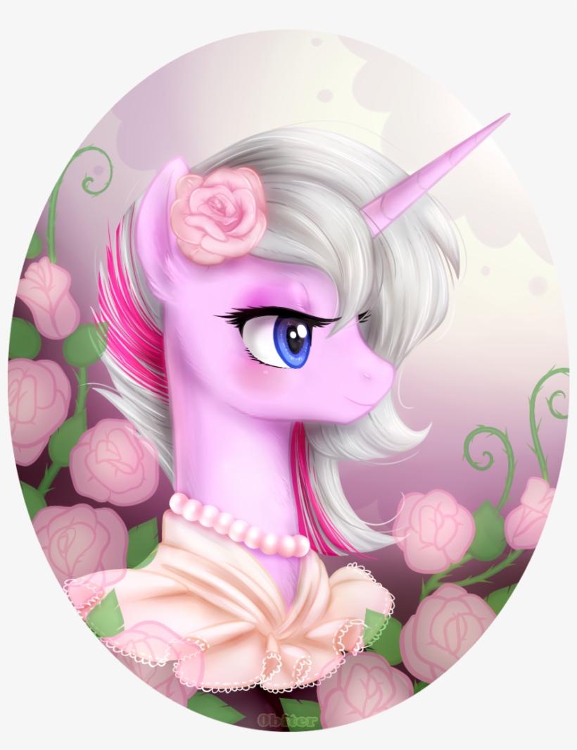 0biter, Bust, Flower, Flower In Hair, Necklace, Oc, - Pearl Necklace, transparent png #1624129