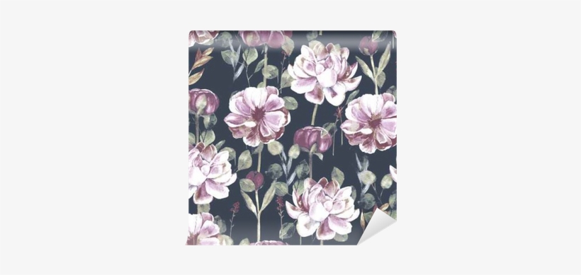 Seamless Hand Illustrated Floral Patter With Peony - Artificial Flower, transparent png #1624595