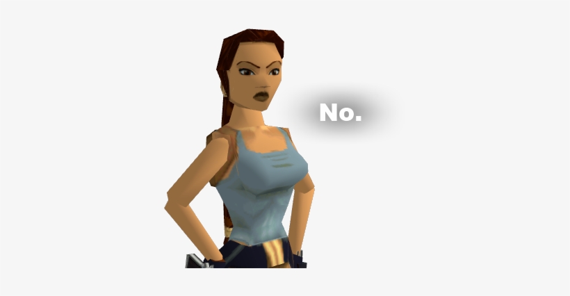 Fyi, The Original Lara Was Supposed To Be A Latina - Lara Croft Face Ps1, transparent png #1624596