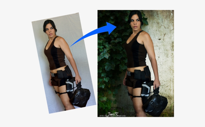 Before/after Lara Croft Tomb Raider By Jessie-tr - Girl, transparent png #1624729