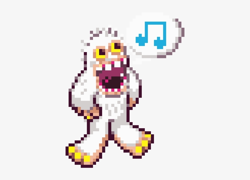 Mammott Pixel Dodgers - My Singing Monsters Pixel Art, transparent png #1625229