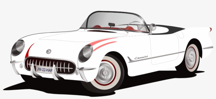 Corvette Cliparts Png - Classic White Convertible Ford Thunderbird Iphone 4, transparent png #1625650