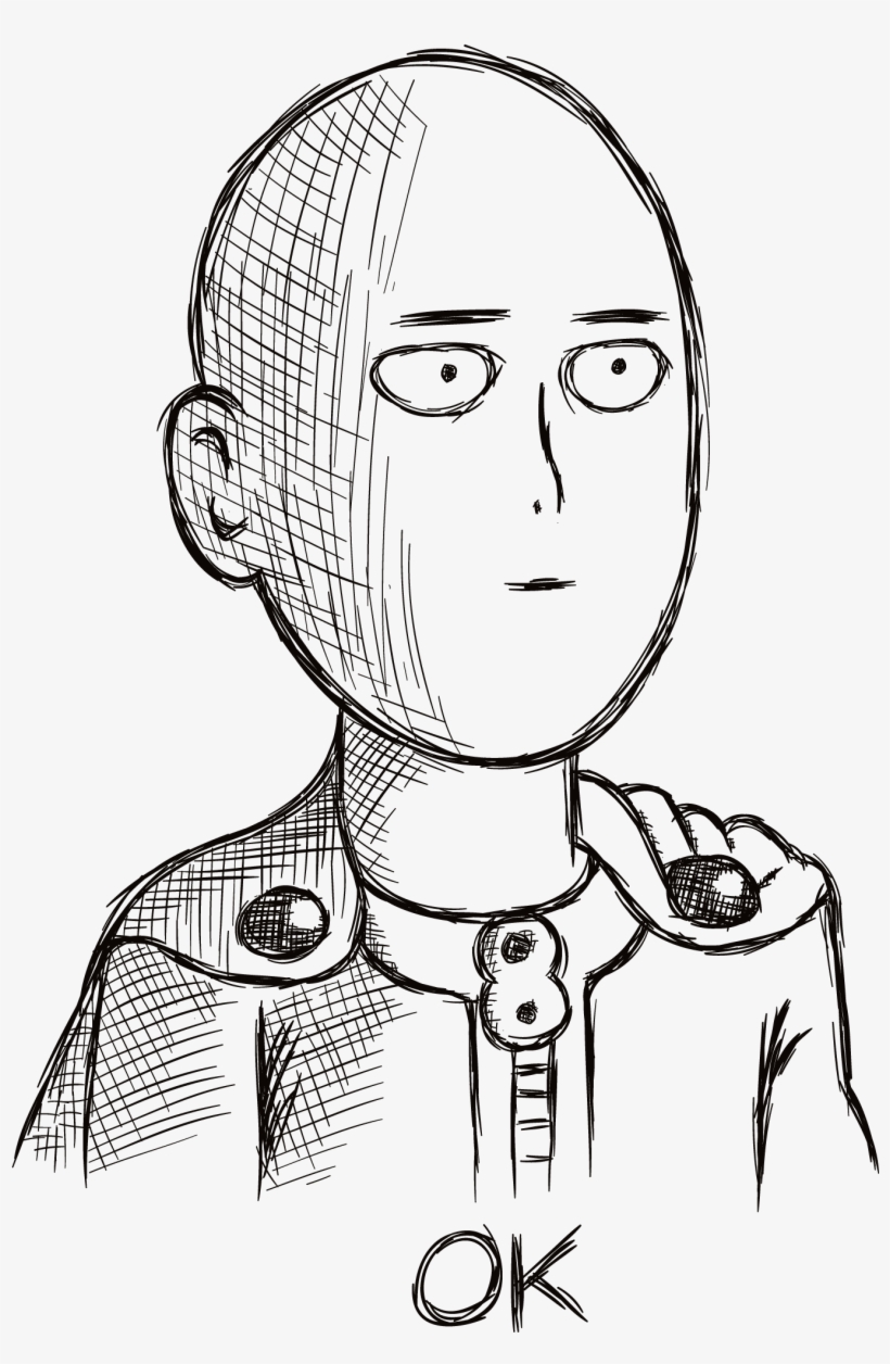 Saitama Ok Face Png - Camisetas One Punch Man Saitama Genos Tatsumaki Sonic, transparent png #1626138