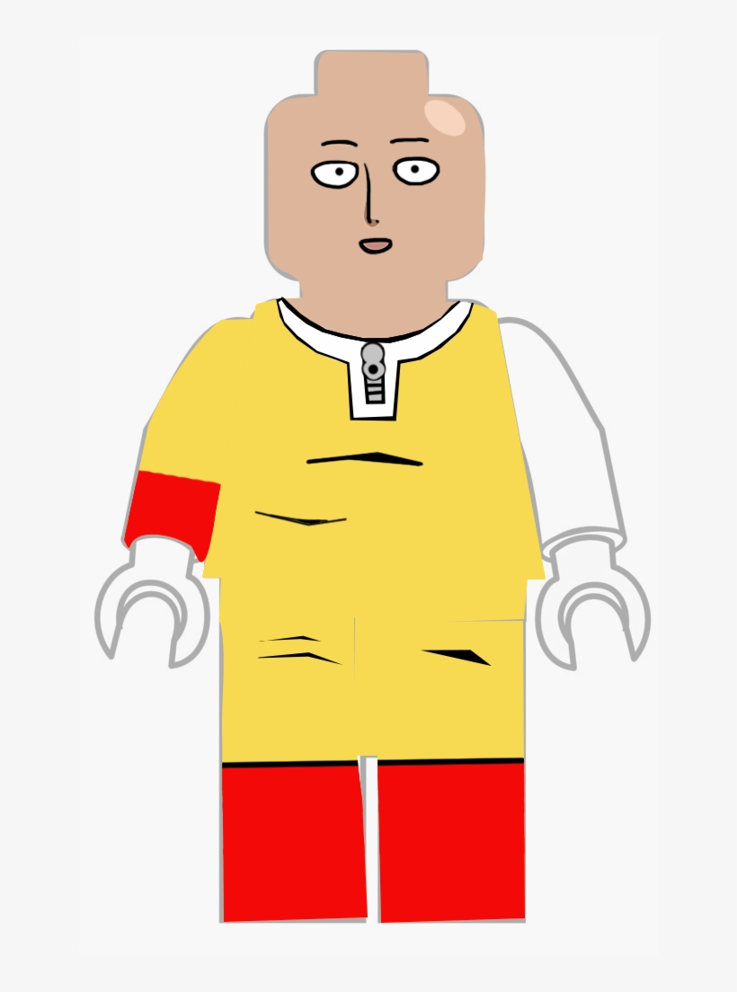 An Initial Saitama Skin, For Use In Keyshot - Lego Man Colouring Sheet, transparent png #1626616