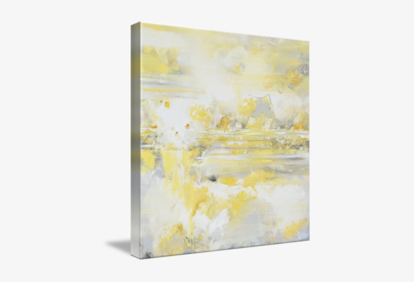 Giclee Print Art Yellow Grey Abstract Painting Modern - Art, transparent png #1626917