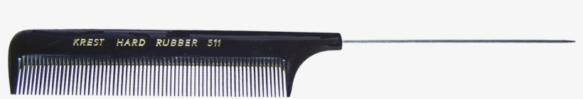 #511 Hard Rubber Steel Rattail Comb - Comair, transparent png #1627306