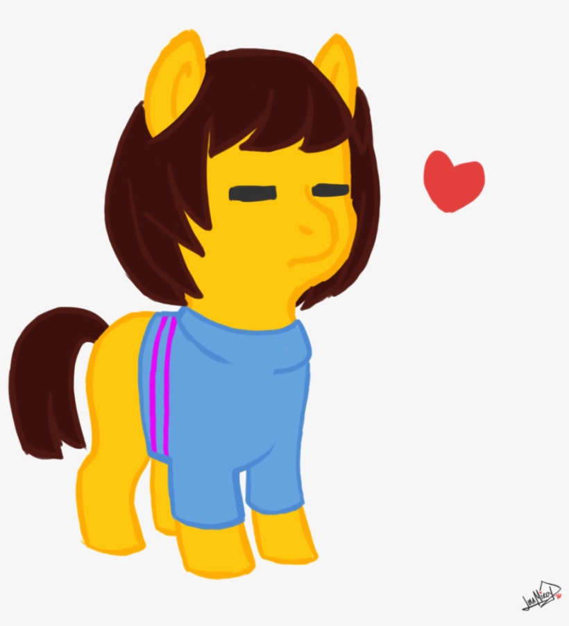 Alexyorim, Crossover, Frisk, Heart, Ponified, Safe, - Undertale Frisk Pony, transparent png #1627328