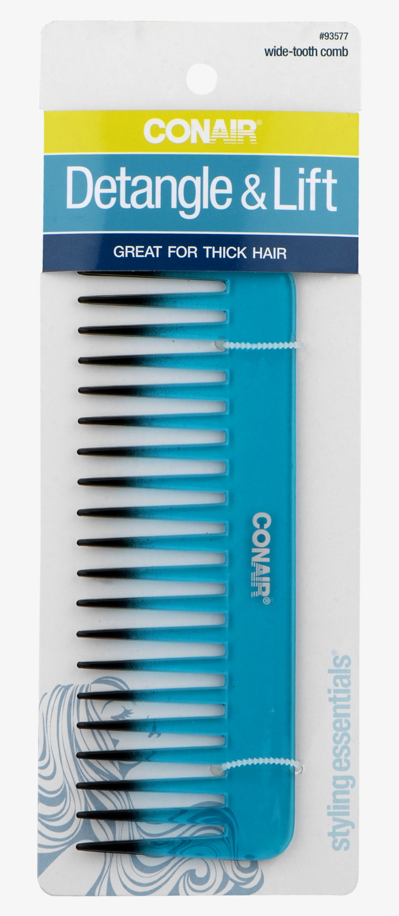 Conair Wide Tooth Thick Hair Comb Png Conair Wide Tooth - Conair Styling Essentials Comb, Detangle, transparent png #1627346