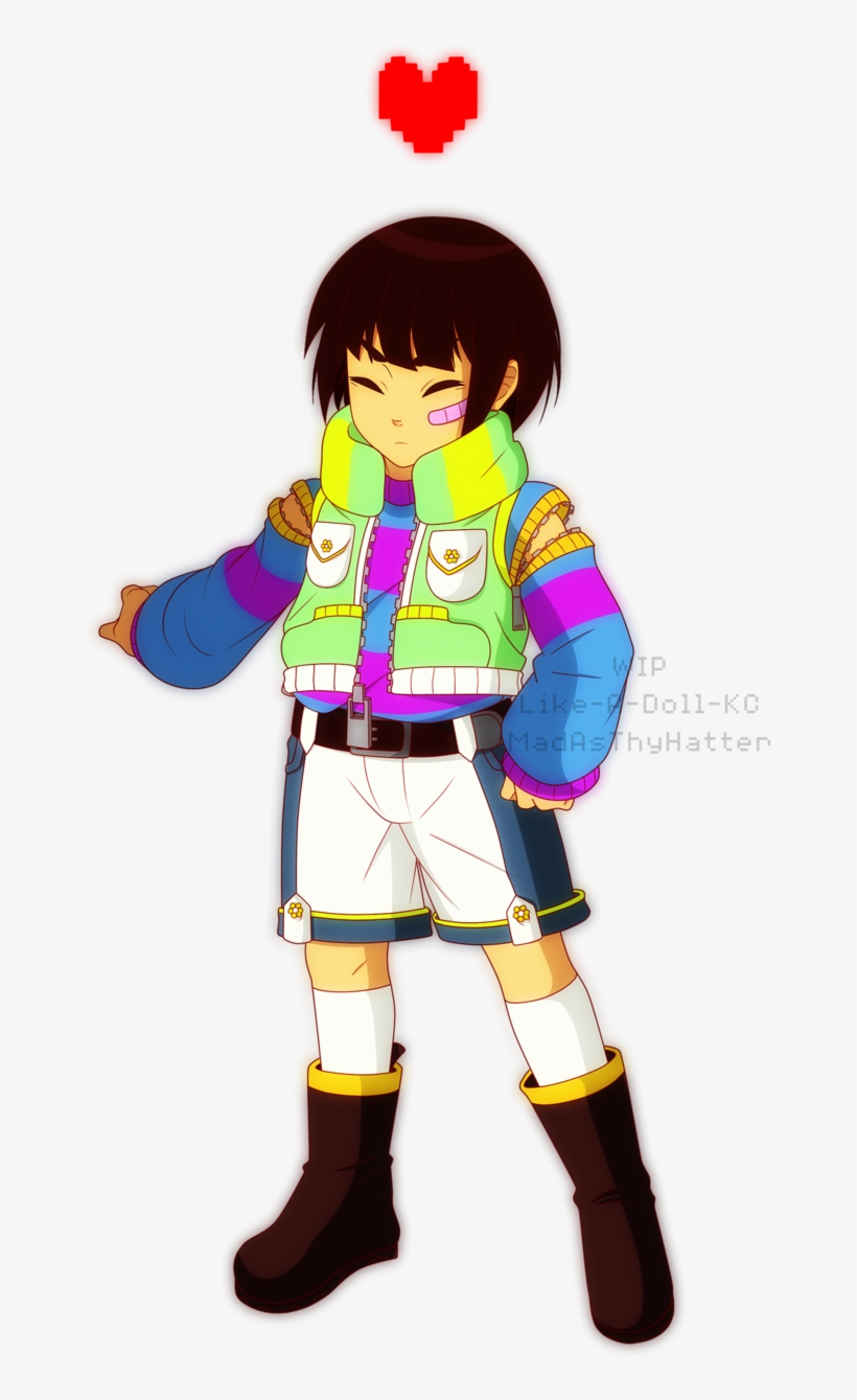 Clip Art Download Kh Frisk Wip By Madasthyhatter On - Cartoon, transparent png #1627560