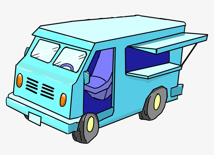 Food Truck, Ice Cream Truck, Car, Van, Truck - Food, transparent png #1627797