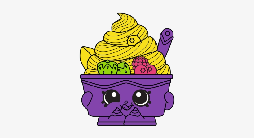 56112 Shopkins Glitzi Ice Cream Truck Yo Chi - 2014 Shopkins Figures - Yo-chi #123 Season 1 - (special, transparent png #1628079