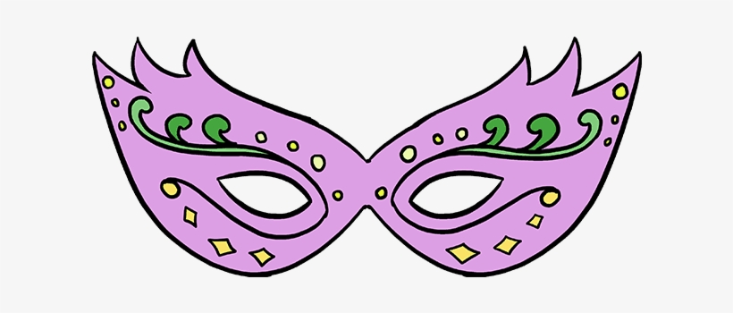 How To Draw Mardi Gras Mask - Drawing, transparent png #1628117