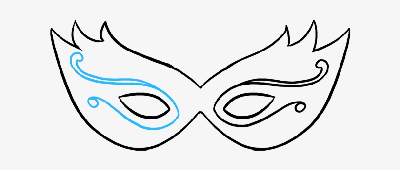 How To Draw Mardi Gras Mask - Drawing, transparent png #1628306