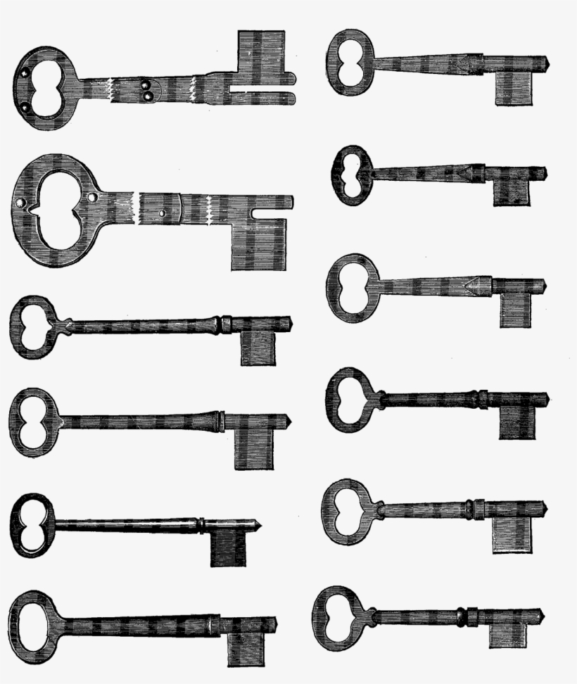 This Is A Fun Vintage Key Digital Collage Sheet I Created - Старинный Ключ Пнг, transparent png #1628357