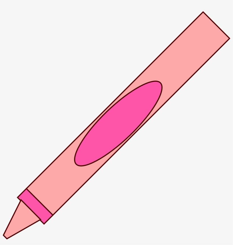Crayon Clipart Simple - Color Rosado Lapiz Animado, transparent png #1628603