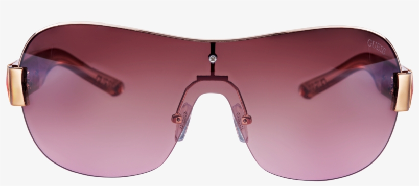 Guess Gu 7312 Gld 34 Gold Shield Sunglasses Womens - Маска Или Монолинзовые Очки, transparent png #1628651