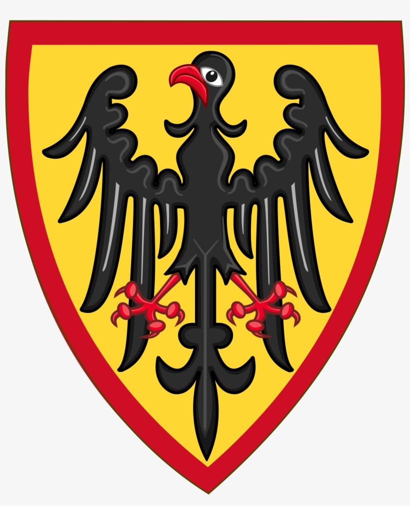 Or, An Eagle Displayed Sable Beaked And Membered Gules, - Holy Roman Empire Shield, transparent png #1628760