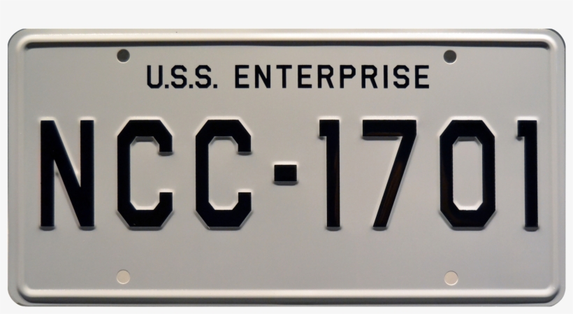 Ncc-1701 Prop Plate Movie Memorabilia From Star Trek - Licence Plate Ncc 1701, transparent png #1628828