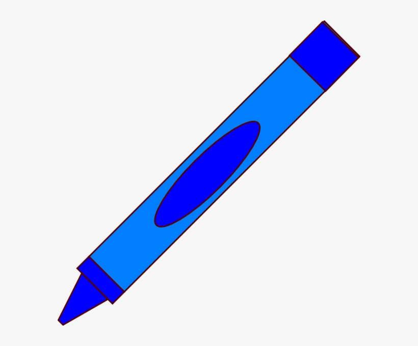 Blue - Crayon - Clip - Art - Blue Crayon Clipart, transparent png #1628882