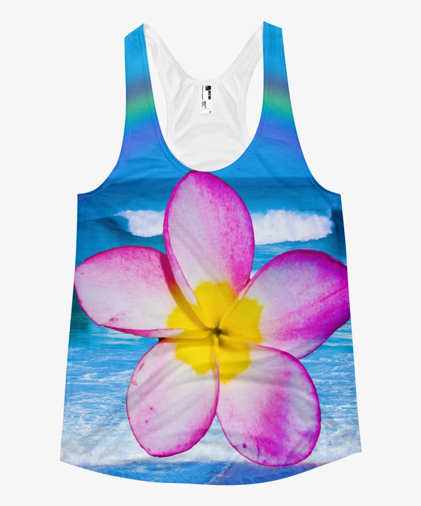 Hawaiian Plumeria Women's All-over Racerback Tank - Frangipani, transparent png #1628906